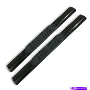 Nerf Bar 1999-14Voh/VGSTDLup̃ubN5C`ȉ~`̃XgOw/1pbhXebvi[to[ Black 5in Oval Strght w/1 Pad Step Nerf Bar for 1999-14 Silverado/Sierra Std Cab