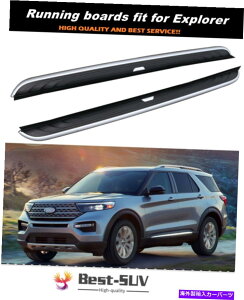 Nerf Bar tH[hGNXv[[2020 2021jO{[hhATChXebvi[to[ɓK 2Pcs Fits for Ford Explorer 2020 2021 Running Board Door Side Step Nerf Bar