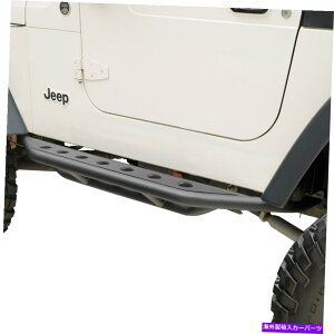 Nerf Bar �t�B�b�g87-06�W�[�v�����O���[YJ TJ�u���b�N���b�J�[�X���C�_�[�i�[�t�X�e�b�v�T�C�h�A�[�}�[�o�[ Fits 87-06 Jeep Wrangler YJ TJ Black Rocker Slider Nerf Step Side Armor Bar
