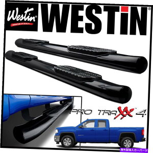 Nerf Bar Westin Pro Traxx 4 "Oval Nerf Step Bars 2014-2018 GMC Sierra double Cab Black Westin Pro Traxx 4" Oval Nerf Step Bars 2014-2018 GMC Sierra Double Cab BLACK