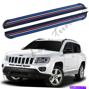Nerf Bar �A���~�j�E����nerf�o�[�����j���O�{�[�h�T�C�h�X�e�b�v�W�[�v�R���p�X2012-2016�ɓK�� Aluminium Nerf Bars Running Boards Side Steps Fits for Jeep Compass 2012-2016�y���s�A���i�z