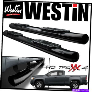 Nerf Bar Westin Pro Traxx 4 �ȉ~�`�̃i���t�X�e�b�v�o�[2015-2021 GMC�L���j�I���G�N�X�e���f�b�h�L���u�u���b�N Westin Pro Traxx 4 Oval Nerf Step Bars 2015-2021 GMC Canyon Extended Cab BLACK�y���s�A���i�z