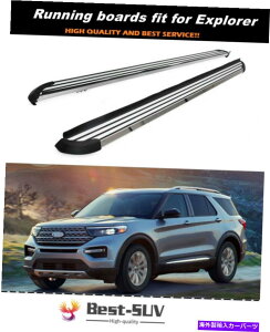 Nerf Bar tH[hGNXv[[2020 2021jO{[hhATChXebvi[to[ɓK 2Pcs Fits for Ford Explorer 2020 2021 Running Board Door Side Step Nerf Bar
