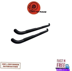 Nerf Bar ACANX51-574-B 3 "15-18 GMCV{[̃ubNpE_[R[gۂ`[uXebv Iron Cross 51-574-B 3" Black Powder Coat Round Tube Steps For 15-18 GMC Chevy