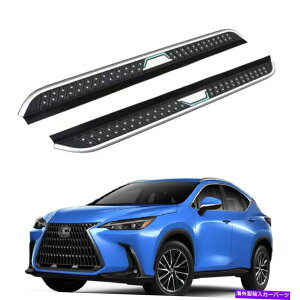 Nerf Bar 2PCSŒTChXebvjO{[hNERFo[tBbgׂĂ̐VNTXNX 2022 2023 2Pcs Fixed Side Step Running Board Nerf Bar Fits for All New Lexus NX 2022 2023