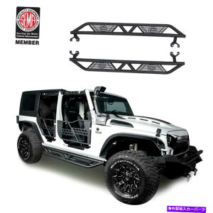 Nerf Bar X`[TChXebvi[to[jO{[htBbg2007-2018W[vO[JK JKU Steel Side Step Nerf Bars Running Board Fit 2007-2018 Jeep Wrangler JK JKU