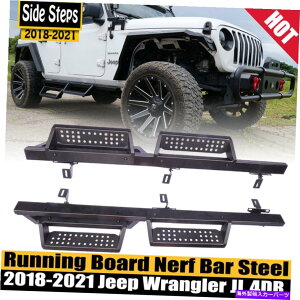 Nerf Bar 2018-2021̃TChXebvW[vO[JL 4hAlto[ubNjO{[h Side Steps For 2018-2021 Jeep Wrangler JL 4 Doors Nerf Bars Black Running Board