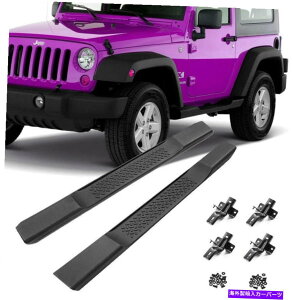Nerf Bar 2007-2017̃yATChXebvtBbgW[vO[JK 2hAjO{[hNERFo[ Pair Side Step Fit for 2007-2017 Jeep Wrangler JK 2-Door Running Board Nerf Bar