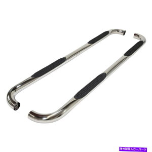 Nerf Bar 2005-19teBA/ԓ̏ĝ߂̖ꂽ3C`̊ۂxgW/2pbhXebvi[to[ Polished 3in Round Bent w/2 Pads Step Nerf Bar for 2005-19 Frontier/Equator Crew