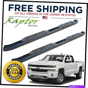Nerf Bar Raptor 5in OE�X�e�b�v1999-18�V���o���[�h�V�G���_�u��/�G�N�X�e���f�b�h�L���u�̂��߂̃i�[�t�o�[ Raptor 5in OE Steps Nerf Bars for 1999-18 Silverado Sierra Double/Extended Cab�y���s�A���i�z