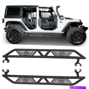 Nerf Bar yAubNX`[TChXebv07-18̃jO{[hJeepO[JK4dr Pair Black Steel Side Step Nerf Bar Running Board for 07-18 Jeep Wrangler JK 4DR
