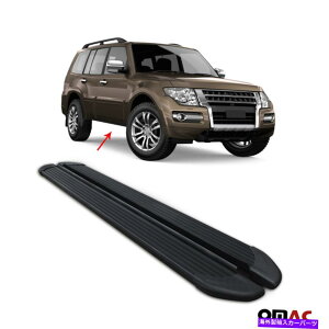 Nerf Bar �����j���O�{�[�hMitsubishi Montero 2008-2019 Side Steps Black2x�̃����j���O�{�[�h Running Boards Nerf Bars For Mitsubishi Montero 2008-2019 Side Steps Black 2x�y���s�A���i�z