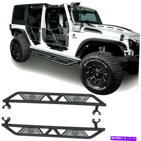 Nerf Bar メッシュデザインロックスライダーサイドステップジープラングラー4DR 07-18 JKのランニングボード Mesh Design Rock Sliders Side Step Running Boards for Jeep Wrangler 4Dr 07-18 JK