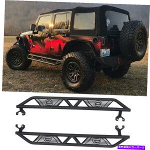 Nerf Bar tBbg07-18W[vO[JK/ JKU 4hA2PCSTChXebvo[W/S1941N FIT 07-18 JEEP WRANGLER JK/JKU 4 DOOR 2PCS SIDE STEP BAR W/ LOGO SINCE 1941