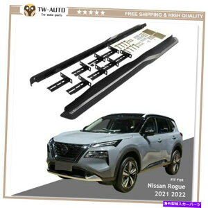 Nerf Bar 2PC͓YɓKĂ܂ׂĂ̐V[OT33 2021 2022jO{[hTChXebvnerfo[ 2Pcs Fit for Nissan All New Rogue T33 2021 2022 Running Board Side Step Nerf Bar