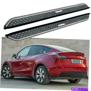 Nerf Bar eXfY 2020-2022TChXebvi[to[Ki2PCS̃jO{[htBbgC Fix Running Board Fits for Tesla Model Y 2020-2022 Side Step Nerf Bar Stair 2PCS