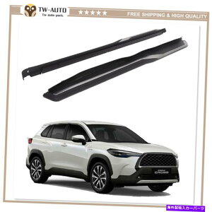 Nerf Bar g^J[NX2021 2022jO{[hTChXebvnerfo[ɓKĂ2pcs 2Pcs Fits for Toyota Corolla Cross 2021 2022 Running Board Side Step Nerf Bar
