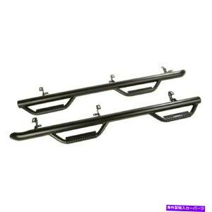 Nerf Bar ȃbW11596.04O[JLUp̃ubNXp^3 "`[ui[to[̃Zbg Rugged Ridge 11596.04 Set of Black Spartan 3" Tube Nerf Bars for Wrangler JLU