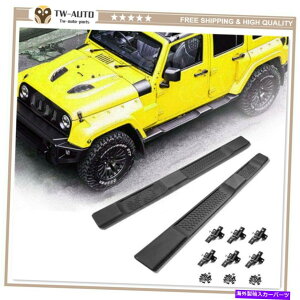 Nerf Bar yATChXebvtBbg2007-2017W[vO[JK 4hA4DjO{[hNERFo[ Pair Side Step Fits 2007-2017 Jeep Wrangler JK 4 Door 4D Running Board Nerf Bar
