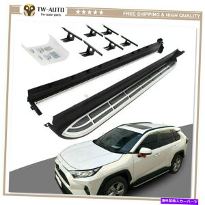 Nerf Bar g^RAV4 2019 2020 2020hATChXebvjO{[hNERFo[ɓK2PC 2Pcs Fit for Toyota RAV4 2019 2020 2021 Door Side Step Running Board Nerf Bar