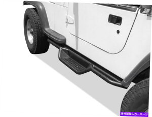 Nerf Bar 87-06�̃u���b�N�T�C�h�X�e�b�v�i�[�t�o�[�W�[�v�����O���[TJ YJ 2DR Black Side Step Nerf Bars For 87-06 Jeep Wrangler TJ YJ 2Dr�y���s�A���i�z