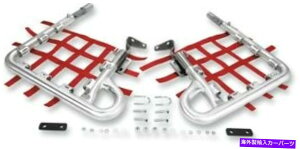 Nerf Bar DGptH[}XbV[Yito[FVo[o[-Red Web 602-2135 DG Performance Fat Series Allow Nerf Bars: Silver Bar - Red Web 602-2135