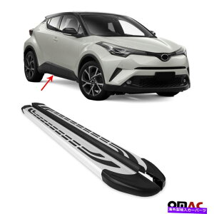 Nerf Bar {[hsĂTChXebvnerf bars aluminum 2 pcsBg^C-HR 2017-2022̏ꍇ Side Steps Running Boards Nerf Bars Aluminum 2 Pcs. For Toyota C-HR 2017-2022