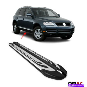 Nerf Bar �{�[�h�����s���Ă���T�C�h�X�e�b�vnerf bars black 2 pcs�B VW Touareg 2003-2018�̏ꍇ Side Steps Running Boards Nerf Bars Black 2 Pcs. For VW Touareg 2003-2018�y���s�A���i�z