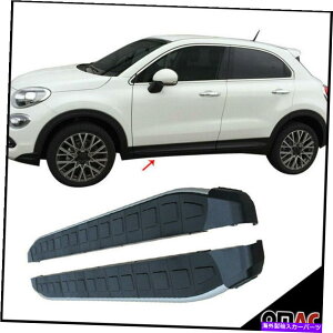Nerf Bar ボードを実行しているサイドステップnerf bars fiat 500x 2016-2018用のアルミニウムセット Side Steps Running Boards Nerf Bars Aluminum Set For Fiat 500X 2016-2018