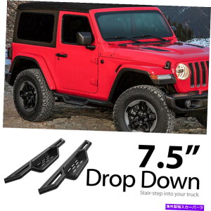 Nerf Bar 18-22�W�[�v�����O���[JL 2dr�̃u���b�N�T�C�h�X�e�b�v�i�[�t�o�[ Black Side Step Nerf Bars For 18-22 Jeep Wrangler JL 2Dr�y���s�A���i�z