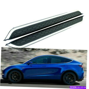 Nerf Bar eXfY 2020 2021 2022̂߂Ƀ{[hsĂTChXebvŒ Fixed Side Step Running Board Nerf Bar Fits for Tesla Model Y 2020 2021 2022