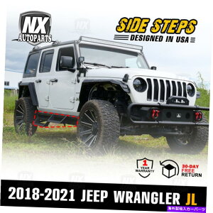 Nerf Bar 2018-2022̃TChXebvNERFo[W[vO[JL 4DRjO{[hbNXC_[ Side Steps Nerf Bar for 2018-2022 Jeep Wrangler JL 4DR Running Board Rock Slider