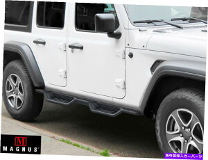 Nerf Bar 18-22�W�[�v�����O���[JL 4dr�̃u���b�N�T�C�h�X�e�b�v�i�[�t�o�[ Black Side Step Nerf Bars For 18-22 Jeep Wrangler JL 4Dr�y���s�A���i�z