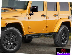 Nerf Bar 07-18̃ubNTChXebvi[to[W[vO[jk4dr Black Side Step Nerf Bars For 07-18 Jeep Wrangler JK 4Dr