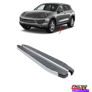 Nerf Bar ポルシェカイエンのランニングボード2010-2022ネルフバーサイドステップALU BLACK 2 PCS Running Boards For Porshe Cayenne 2010-2022 Nerf Bars Side Steps Alu Black 2 Pcs