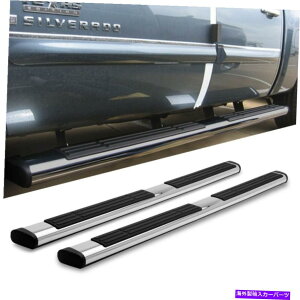 Nerf Bar 87 "19+Voh/VGN[Lup̑ȉ~`̃Ni[to[jO{[h5987C 87" Oval Chrome Nerf Bar Running Board 5987C For 19+ Silverado/Sierra Crew Cab