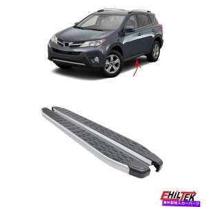 Nerf Bar g^RAV4̃jO{[h2013-2017lto[TChXebvA~jEubN2x Running Boards For Toyota RAV4 2013-2017 Nerf Bars Side Steps Aluminum Black 2x