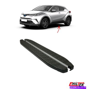 Nerf Bar g^C-HR̃jO{[h2012-2022lto[TChXebvA~jEubN2x Running Boards For Toyota C-HR 2012-2022 Nerf Bars Side Steps Aluminum Black 2x