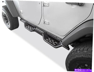 Nerf Bar 07-18̃ubNTChXebvi[to[W[vO[jk4dr Black Side Step Nerf Bars For 07-18 Jeep Wrangler JK 4Dr