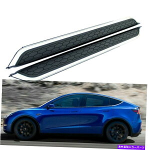 Nerf Bar eXfY 2020 2021 2022̂߂Ƀ{[hsĂTChXebvŒ Fixed Side Step Running Board Nerf Bar Fits for Tesla Model Y 2020 2021 2022