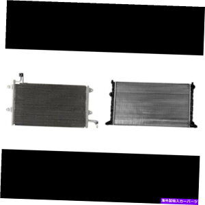 �R���f���T�[ �t�H���N�X���[�Q���J�u���I�A�S���t�A�W�F�b�^�p��A/C�R���f���T�[�����W�G�[�^�[�L�b�g A/C Condenser & Radiator Kit for Volkswagen Cabrio, Golf, Jetta