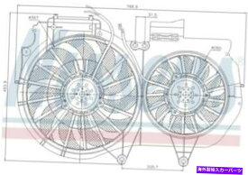 コンデンサー Nissens 85247アウディA4 A4 Quattroのフロントエンジン冷却ファンアセンブリ Nissens 85247 Front Engine Cooling Fan Assembly For Audi A4 A4 Quattro