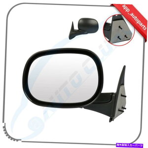 US~[ 1998N2001Ñ_bWRAM P/Û߂̍eNX`TCh~[}jA܂肽݃hCo[ Black Textured Side Mirror Manual Folding Driver For 1998-2001 Dodge Ram P/U
