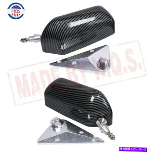 US�~���[ 2 PCS���j�o�[�T���J�[�{���t�@�C�o�[�u���[�~���[���^���u���P�b�gF1�X�^�C���̃T�C�h�~���[ 2 Pcs Universal Carbon Fiber Blue Mirror Metal Bracket Side Mirror For F1 Style�y���s�A���i�z