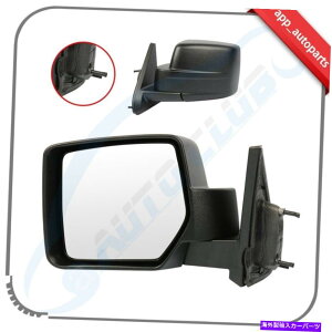 US~[ 2007-2014 Jeep Patriot̍}jA܂肽ݍeNX`TCh~[ Left Manual Folding Black Textured Side Mirror For 2007-2014 Jeep Patriot