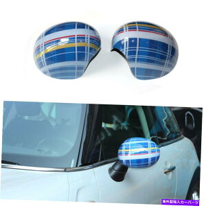 US~[ ~jN[p[F56 F54 F60ɓKvX`bNTChEBO~[Jo[Lbv Blue Plastic Side Wing Mirror Cover Cap Fit for Mini Cooper F55 F56 F54 F60
