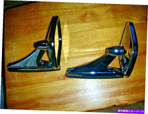 US~[ NOSF2-re[WNVbNN[cCX|[c}bXJ[/zbgbhI[_[OTCh~[ NOS:2-VINTAGE CLASSIC CHROME TWIN SPORT MUSCLE CAR/HOT ROD OBLONG SIDE MIRRORS
