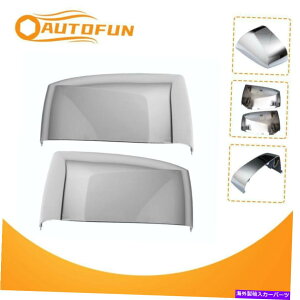 US~[ {{VNL̃Nt[h~[Jo[yA2004-2017 LH+RHTCh Chrome Hood Mirror Cover Pair For Volvo VNL 2004-2017 LH+RH Side