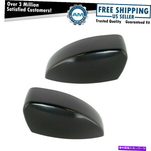 USミラー ミラーキャップ滑らかな黒い塗料は、フォードエスケープフォーカスのために2のペアセットを一致させる Mirror Cap Smooth Black Paint To Match Pair Set of 2 for Ford Escape Focus New