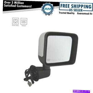 US�~���[ �~���[�p���[���M�N�����L���b�vRH�p�b�Z���W���[�T�C�h14�W�[�v�����O���[�V���� Mirror Power Heated Chrome Cap RH Passenger Side for 14 Jeep Wrangler New�y���s�A���i�z